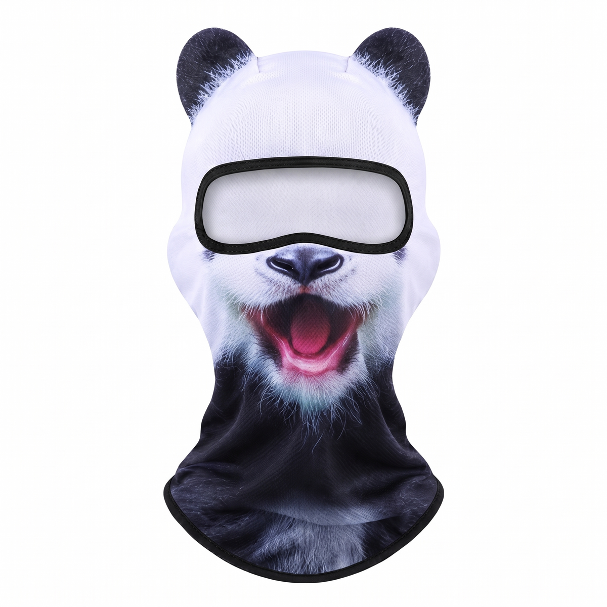 MountainShred Panda ski mask - animal face balaclava worn under a helmet
