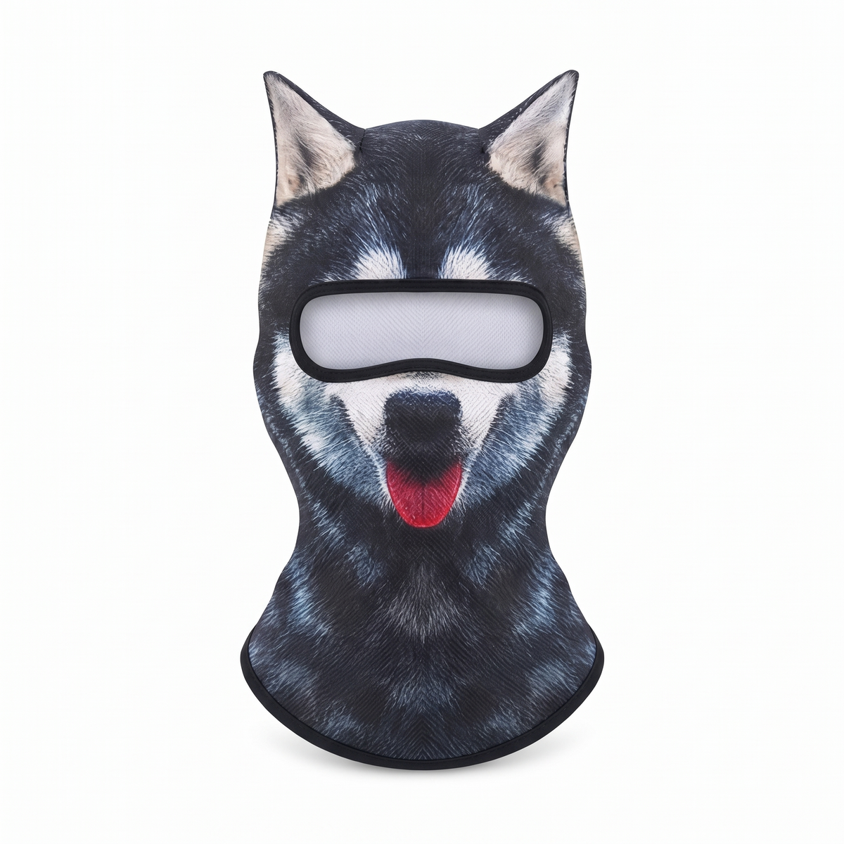 MountainShred Wolf ski mask - animal face balaclava worn under a helmet